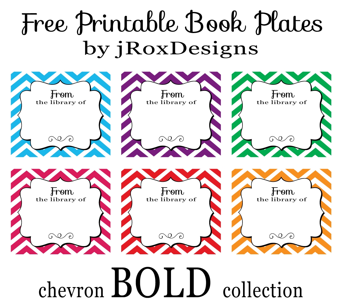 Personalized Your Library With FREE Printable Chevron Book Plates JRoxDesigns