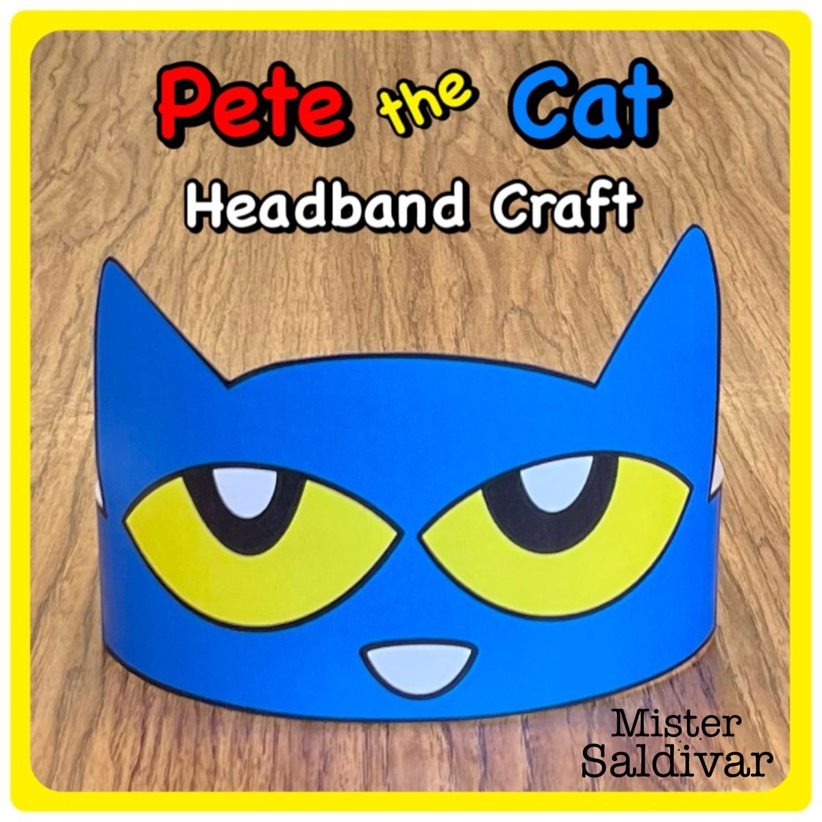 Pete The Cat Headband Template Shop On Pinterest