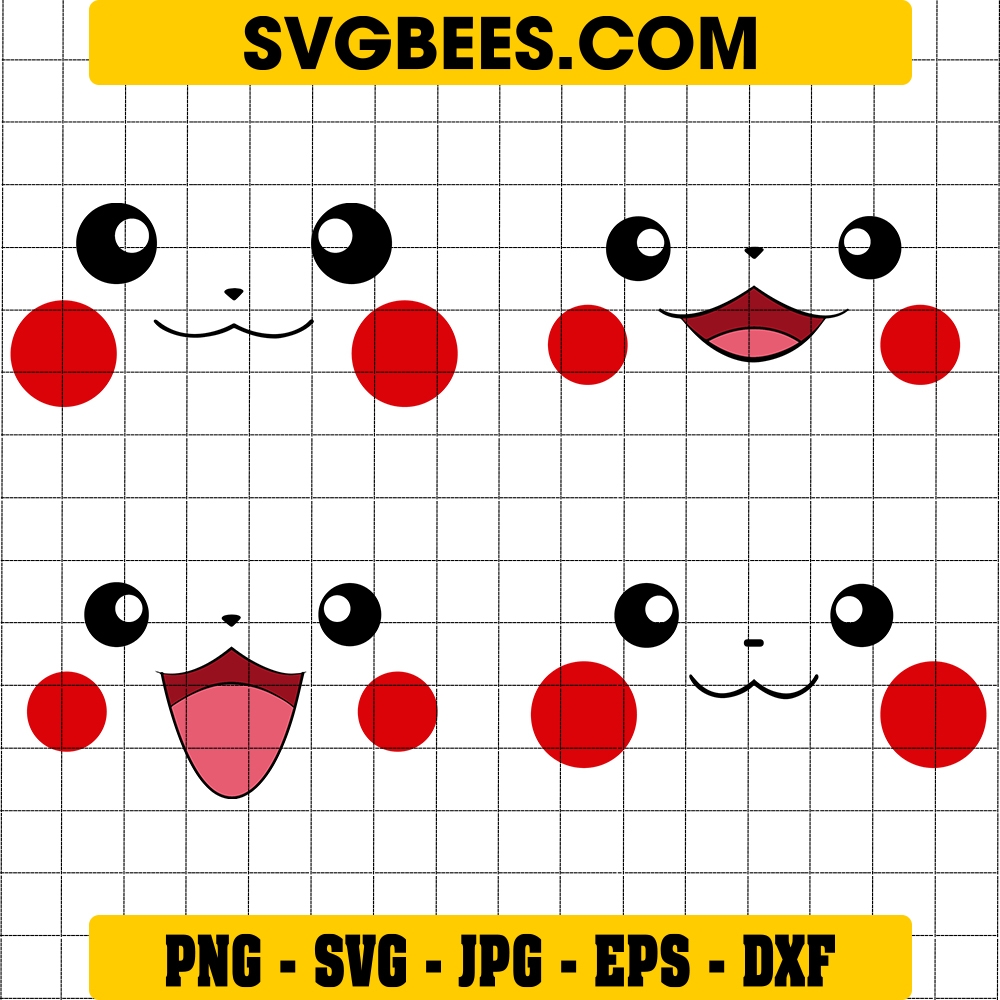 Pikachu Face SVG By SVGbees SVG Files For Cricut Get Premium SVGs On Dribbble