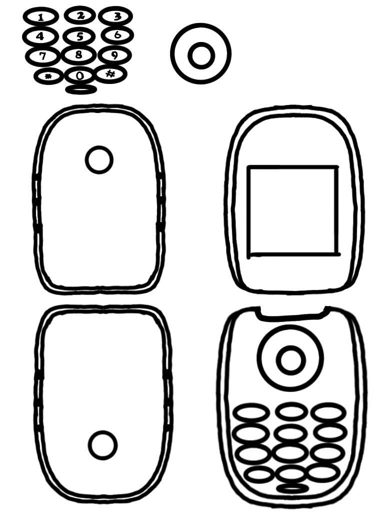 Flip Phone Template Printable