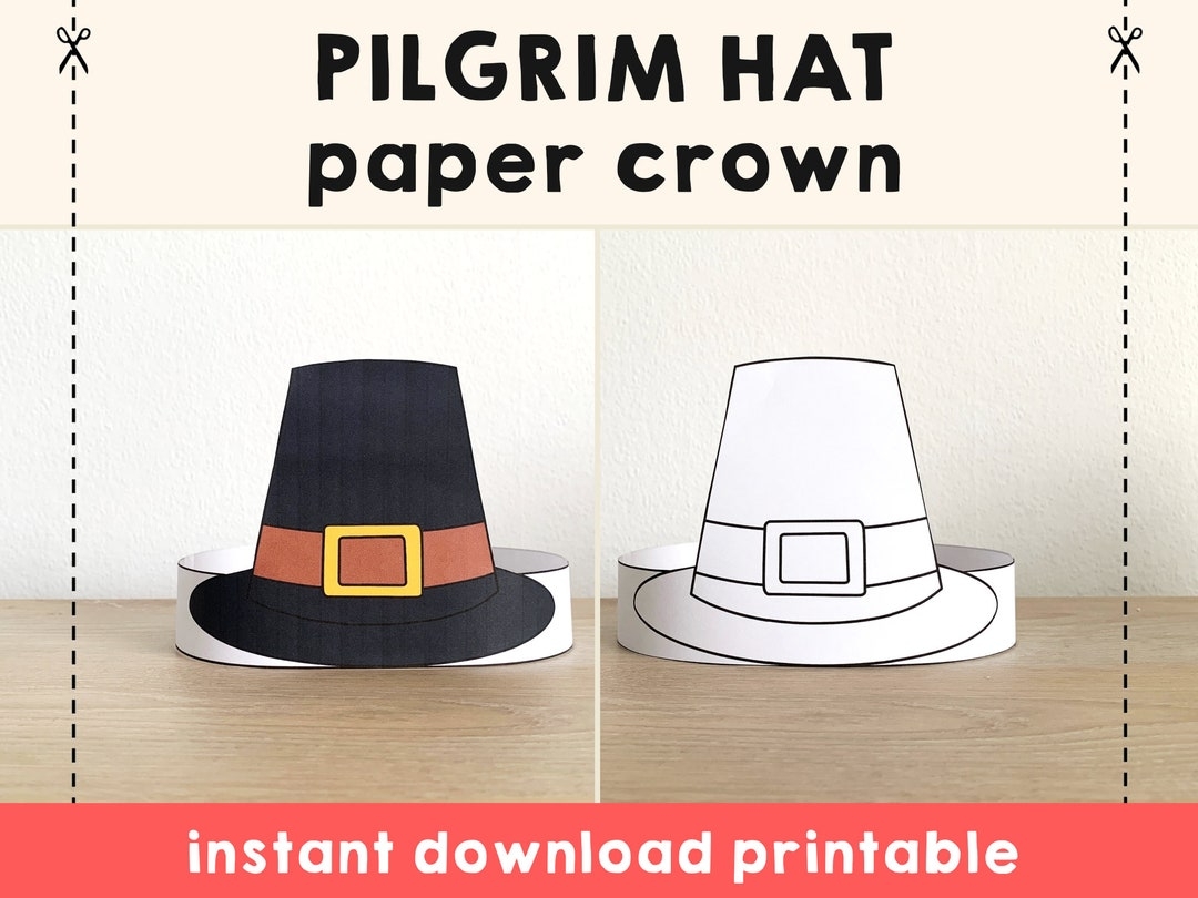 Printable Pilgrim Hat Template