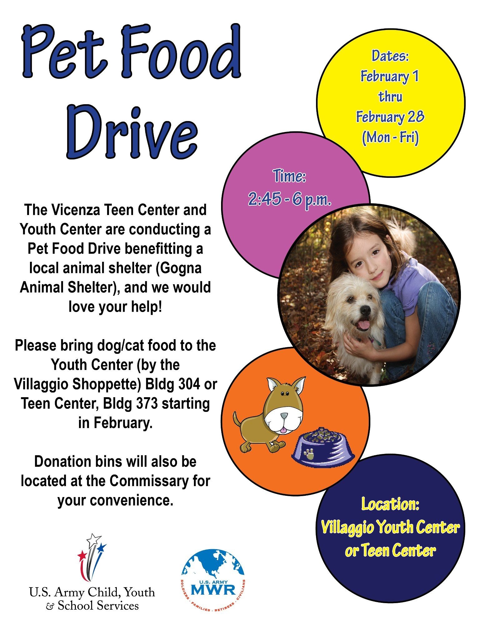 Printable Pet Food Drive Flyer Template