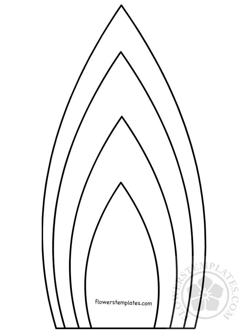 Sunflower Petal Template Printable