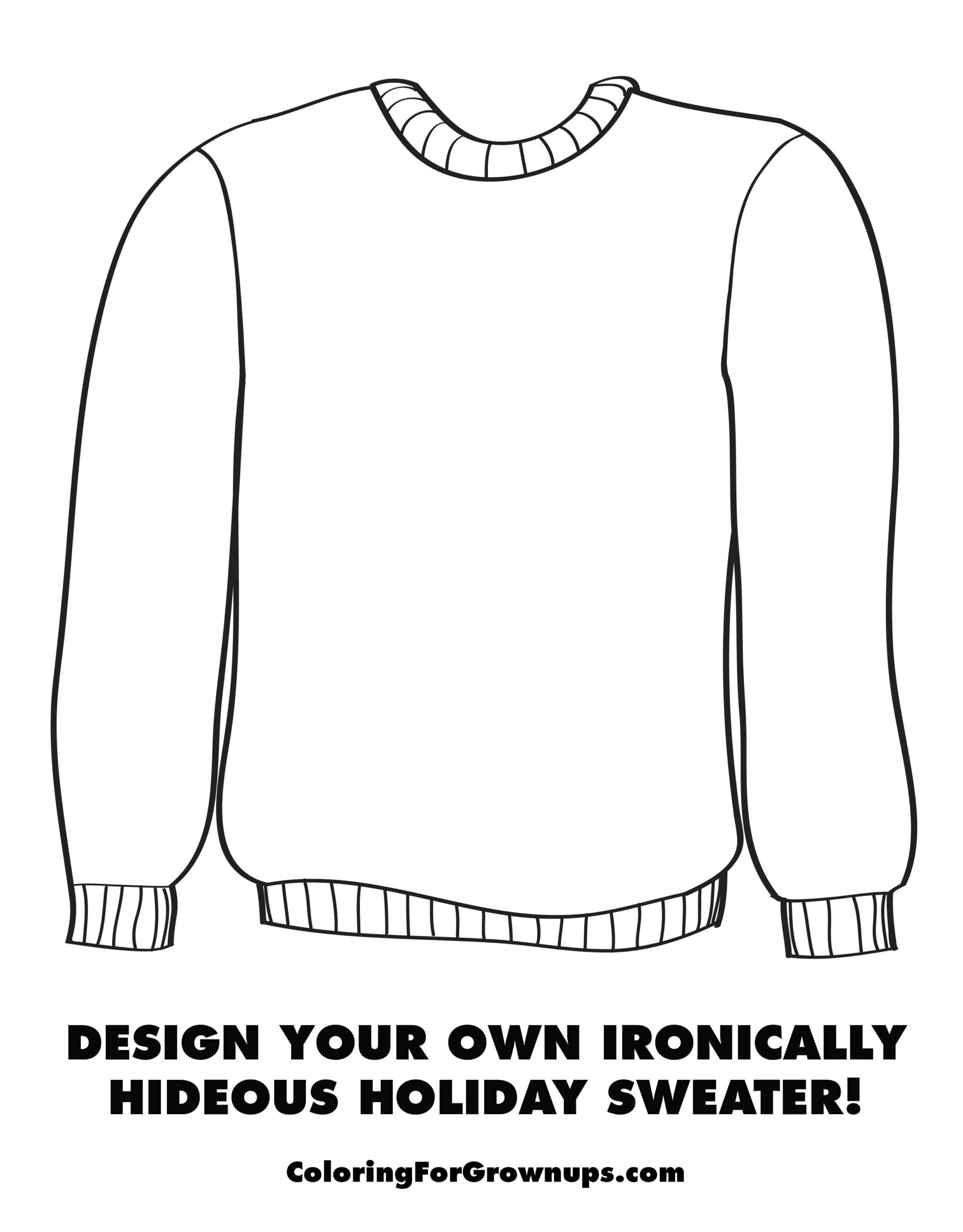 Free Printable Sweater Template