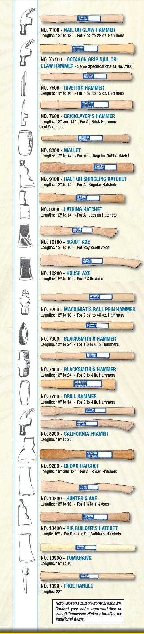 Printable Axe Handle Template