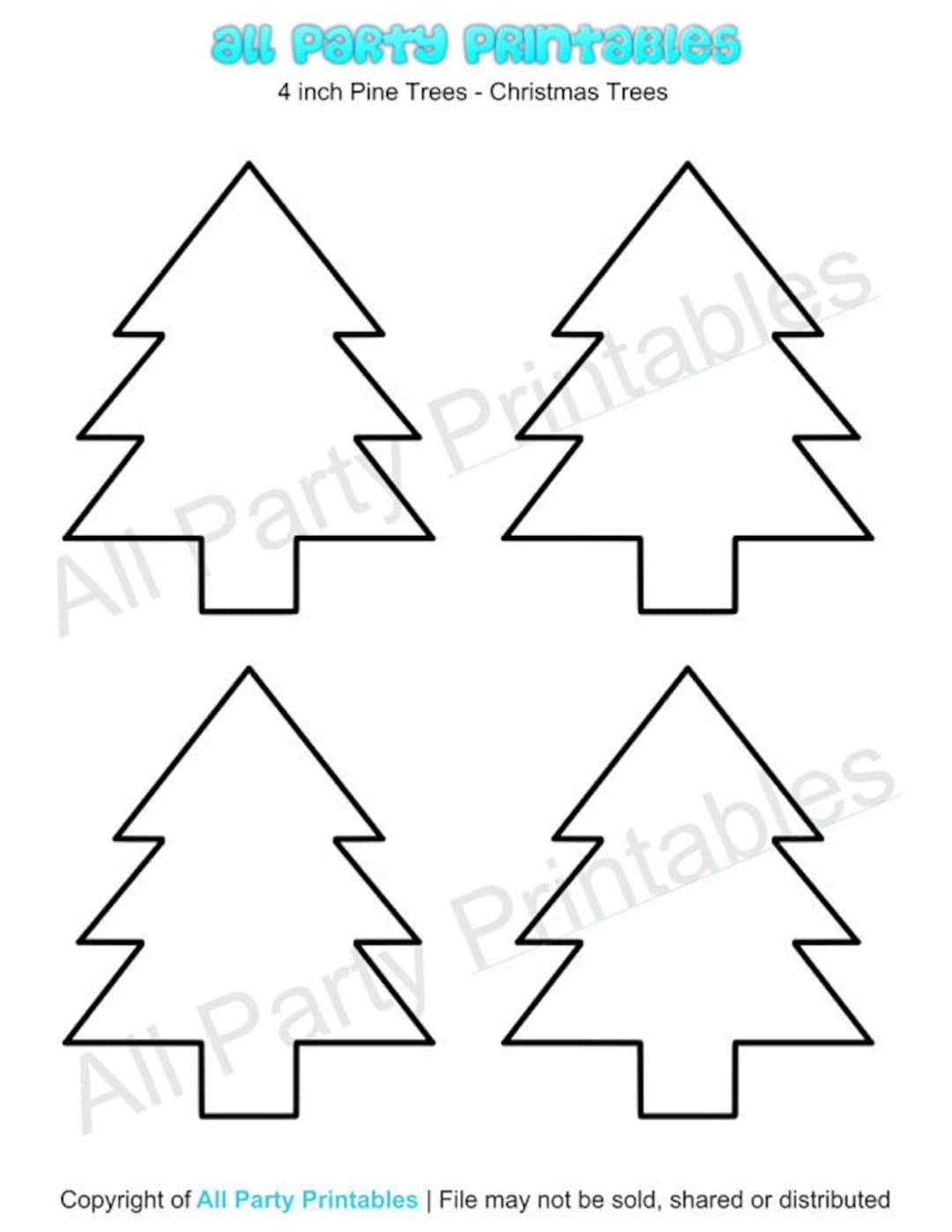 Small Christmas Tree Template Printable