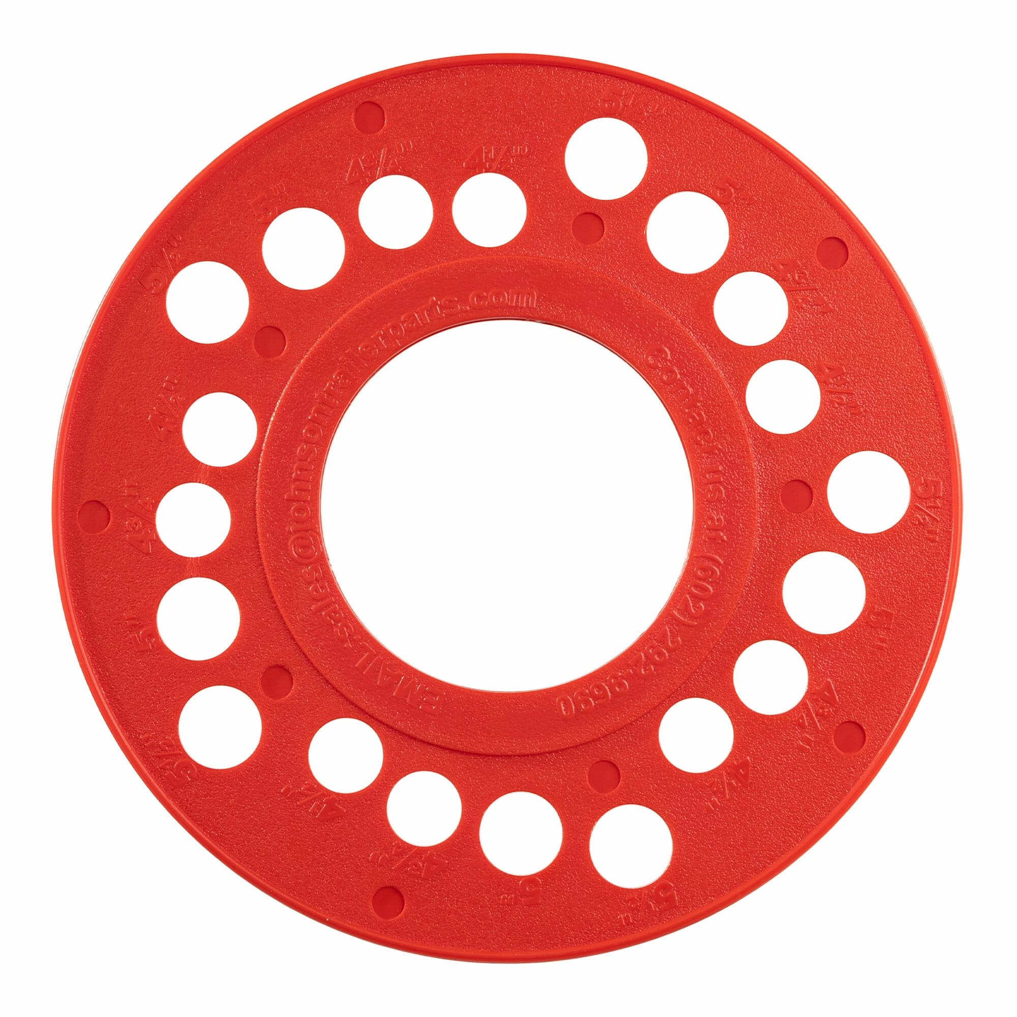 Plastic 5 Lug Bolt Pattern Template Johnson Trailer Parts