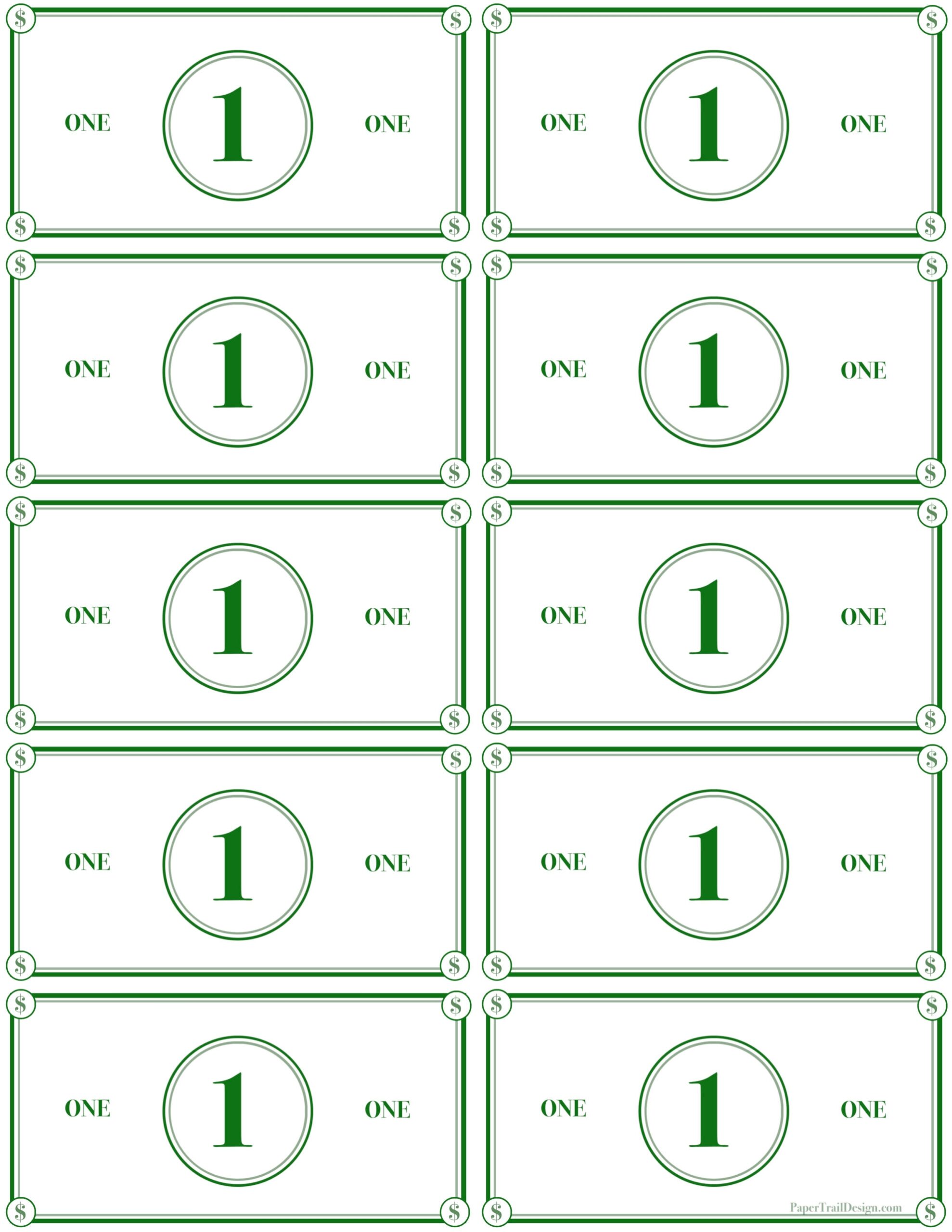 Printable Play Money Template