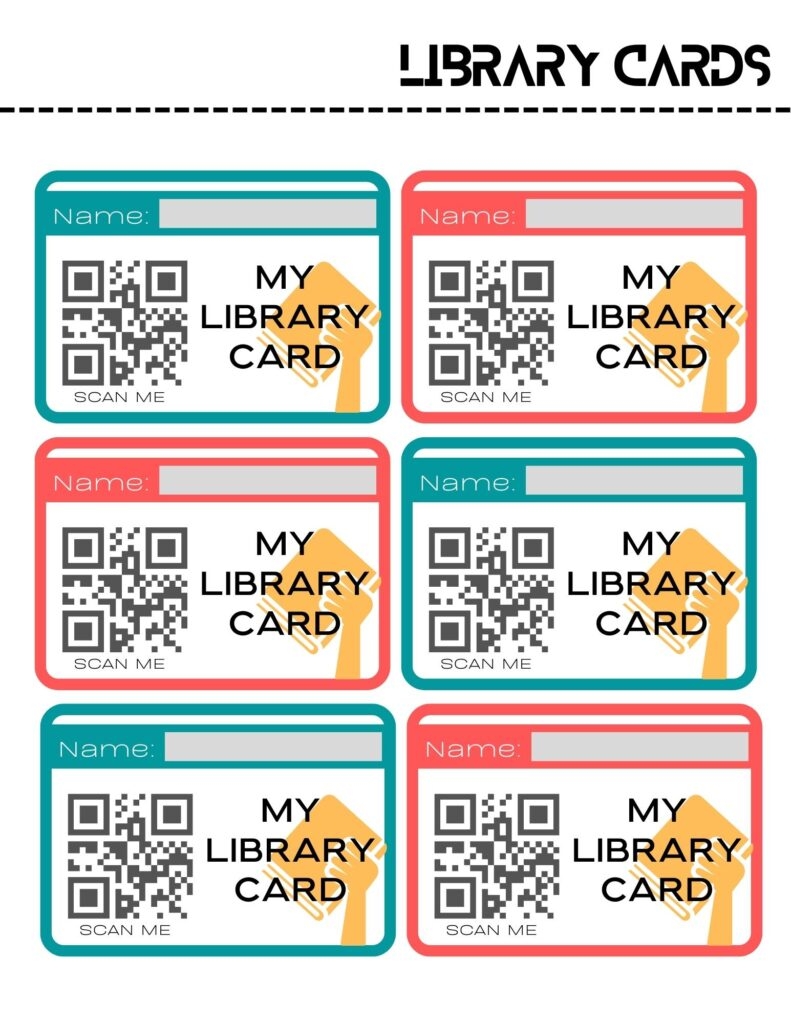Printable Library Card Template For Preschool