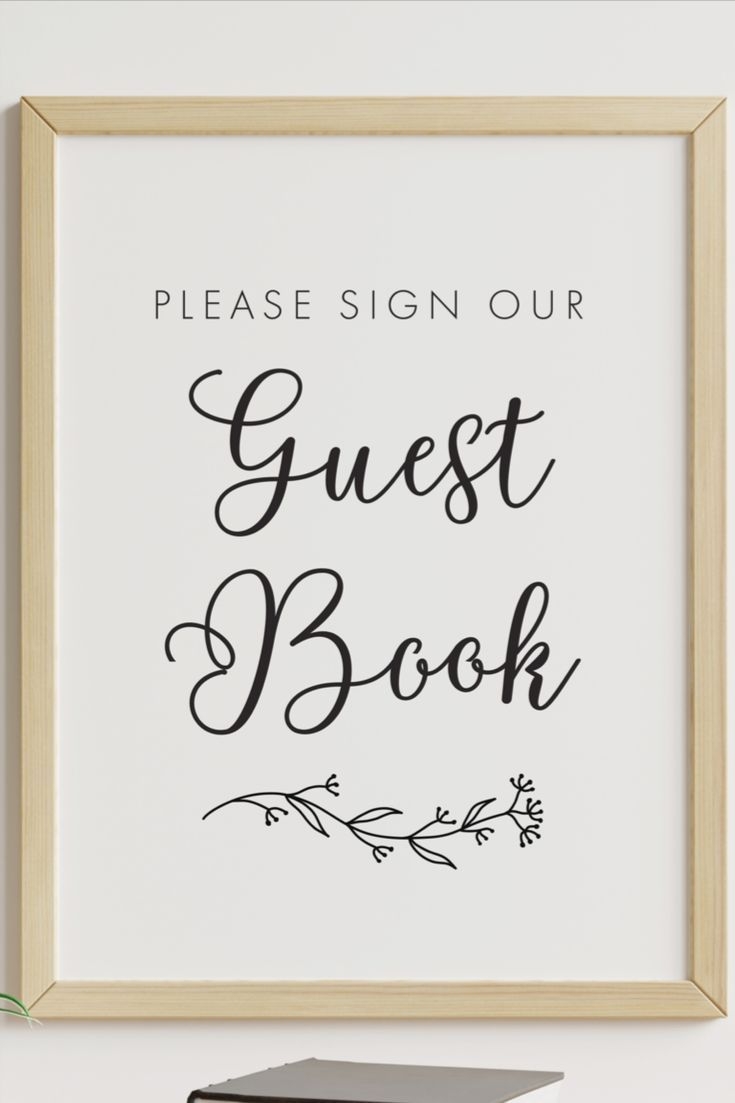 Please Sign Our Guestbook FREE Printable Sign Guest Book Sign Wedding Guest Book Sign Free Wedding Printables Signs