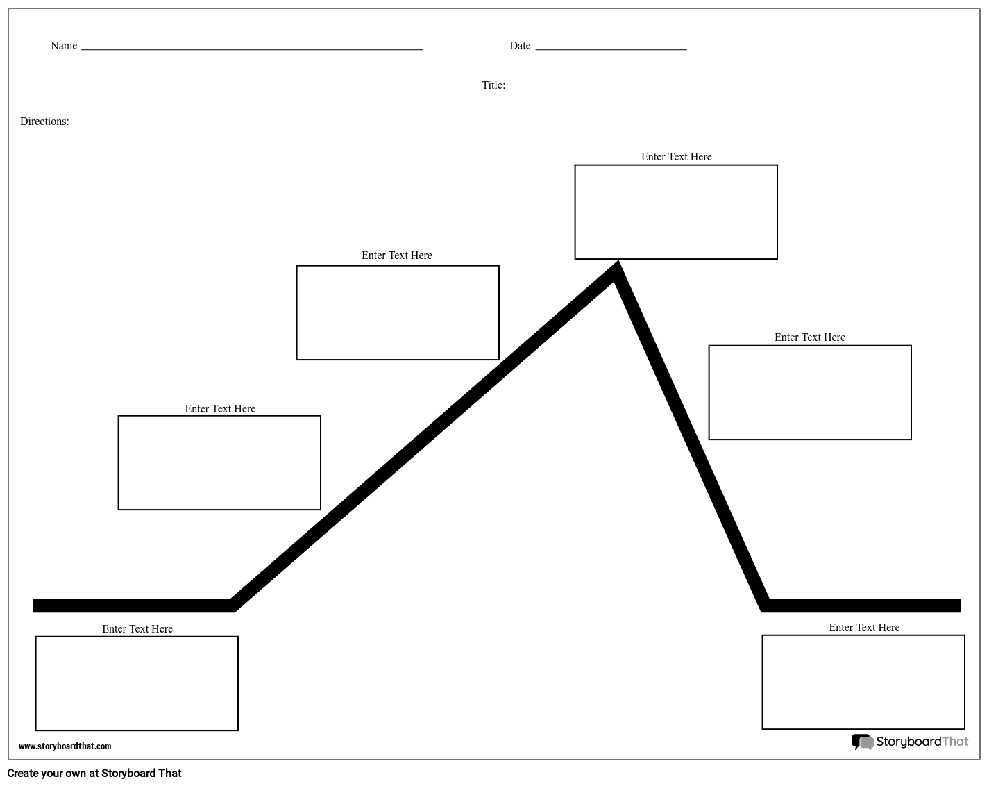 Plot Diagram 6 Cell Narrative Arc Storyboard By Worksheet templates