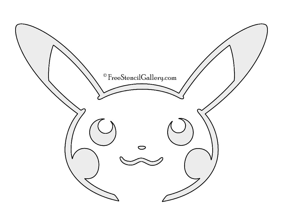 Pokemon Pikachu Stencil 02 Pokemon Pumpkin Stencils Pumpkin Stencil Pokemon Pumpkin