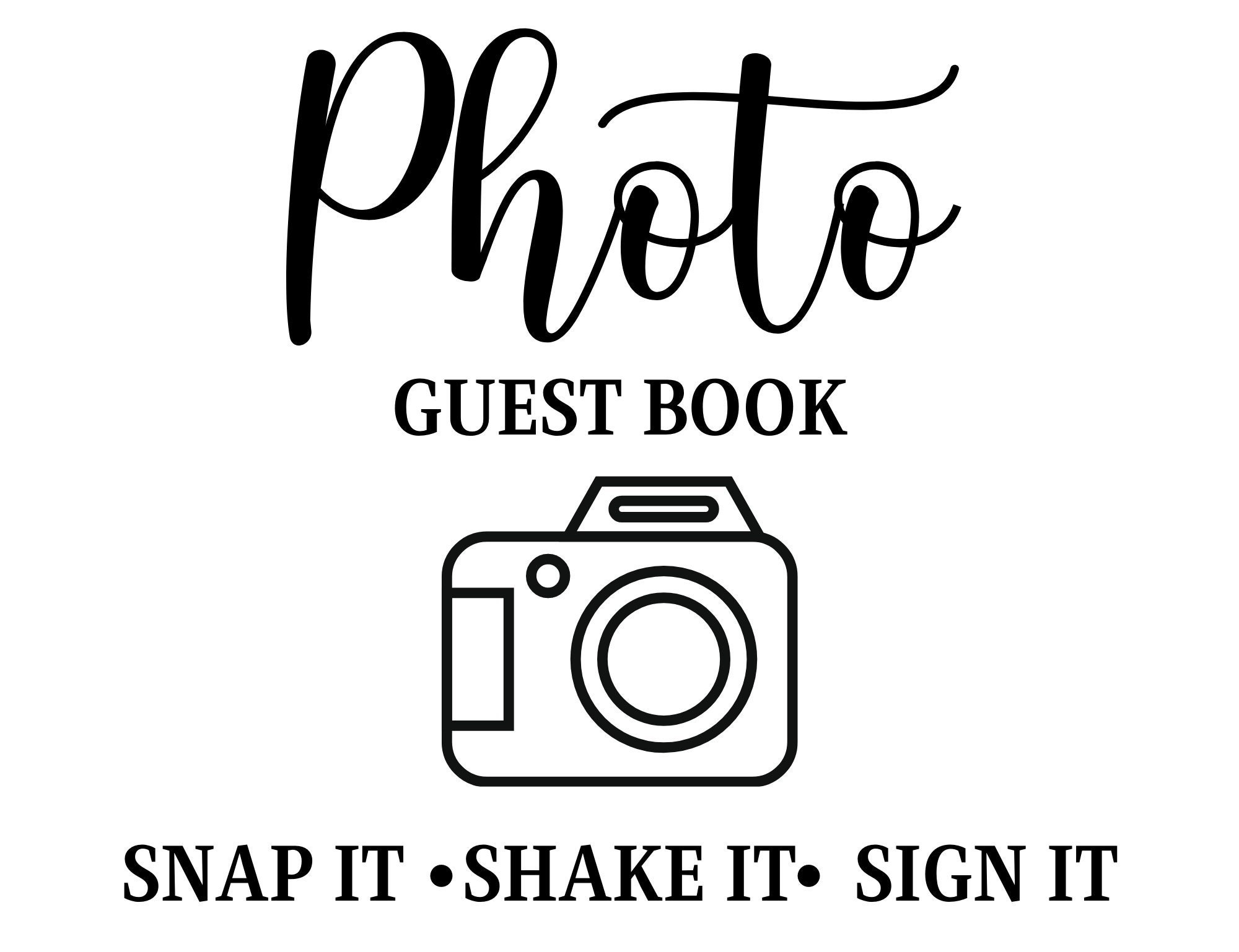 Polaroid Guest Book Printable Etsy