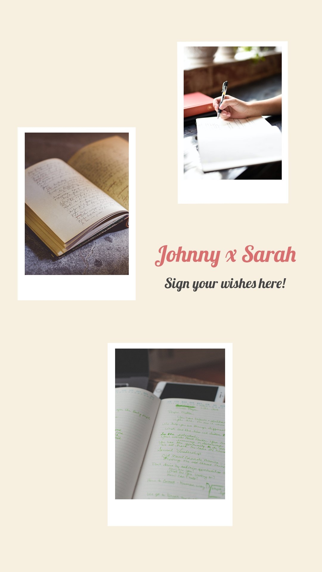 Downloadable Free Printable Polaroid Guest Book Sign Template