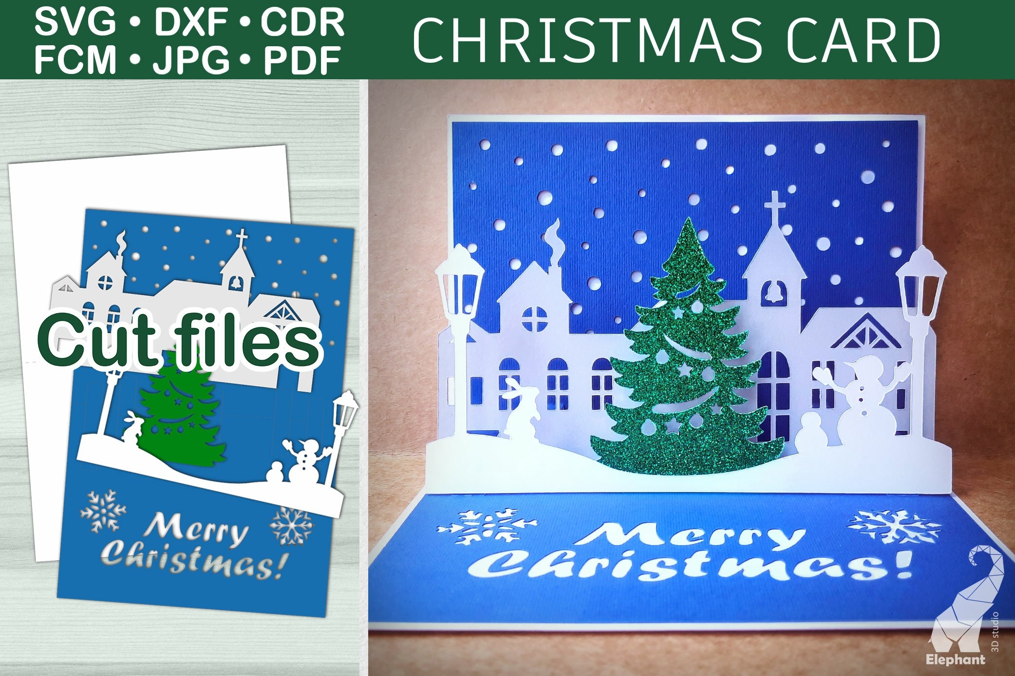 Printable Pop Up Christmas Card Template