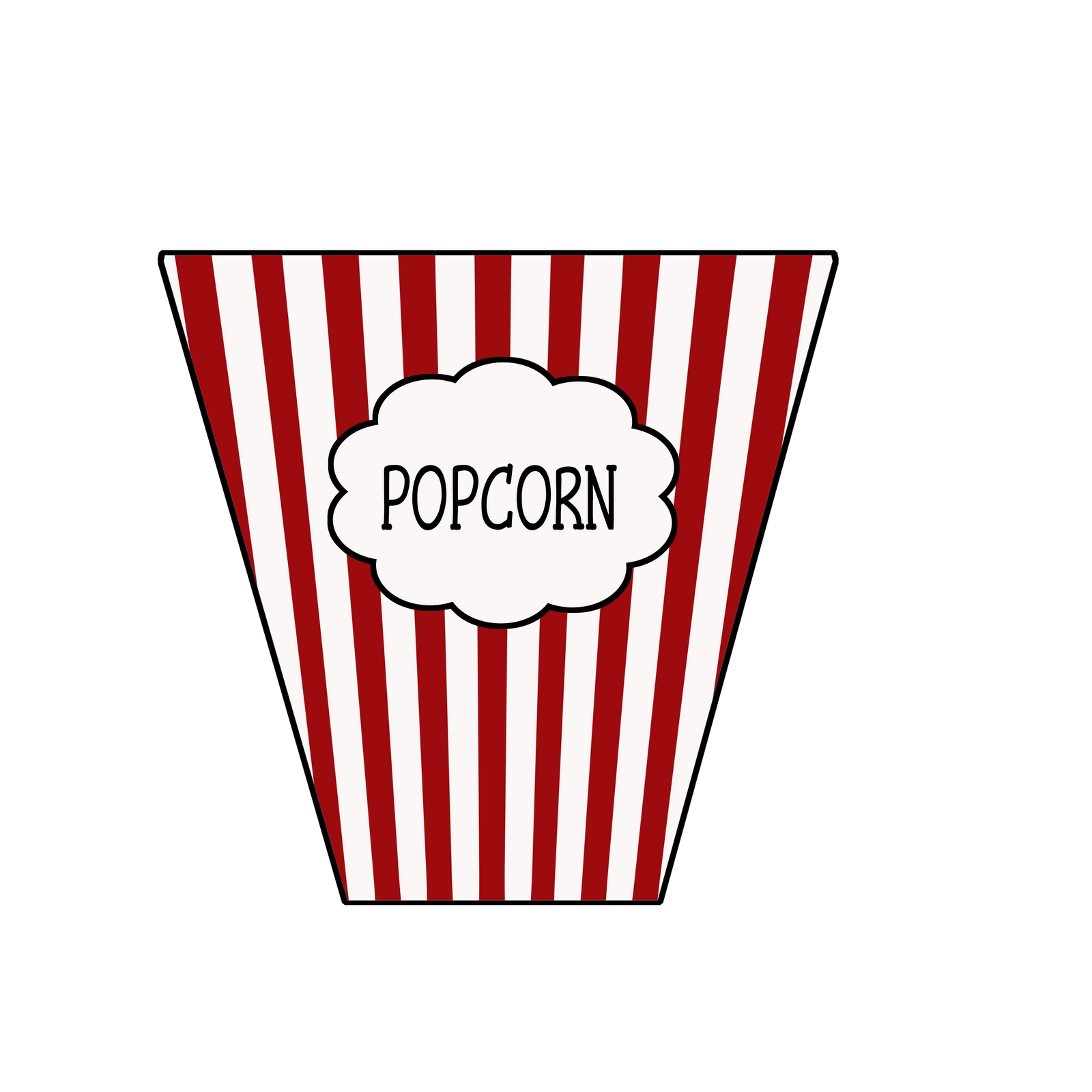 Popcorn Bucket Template Printable