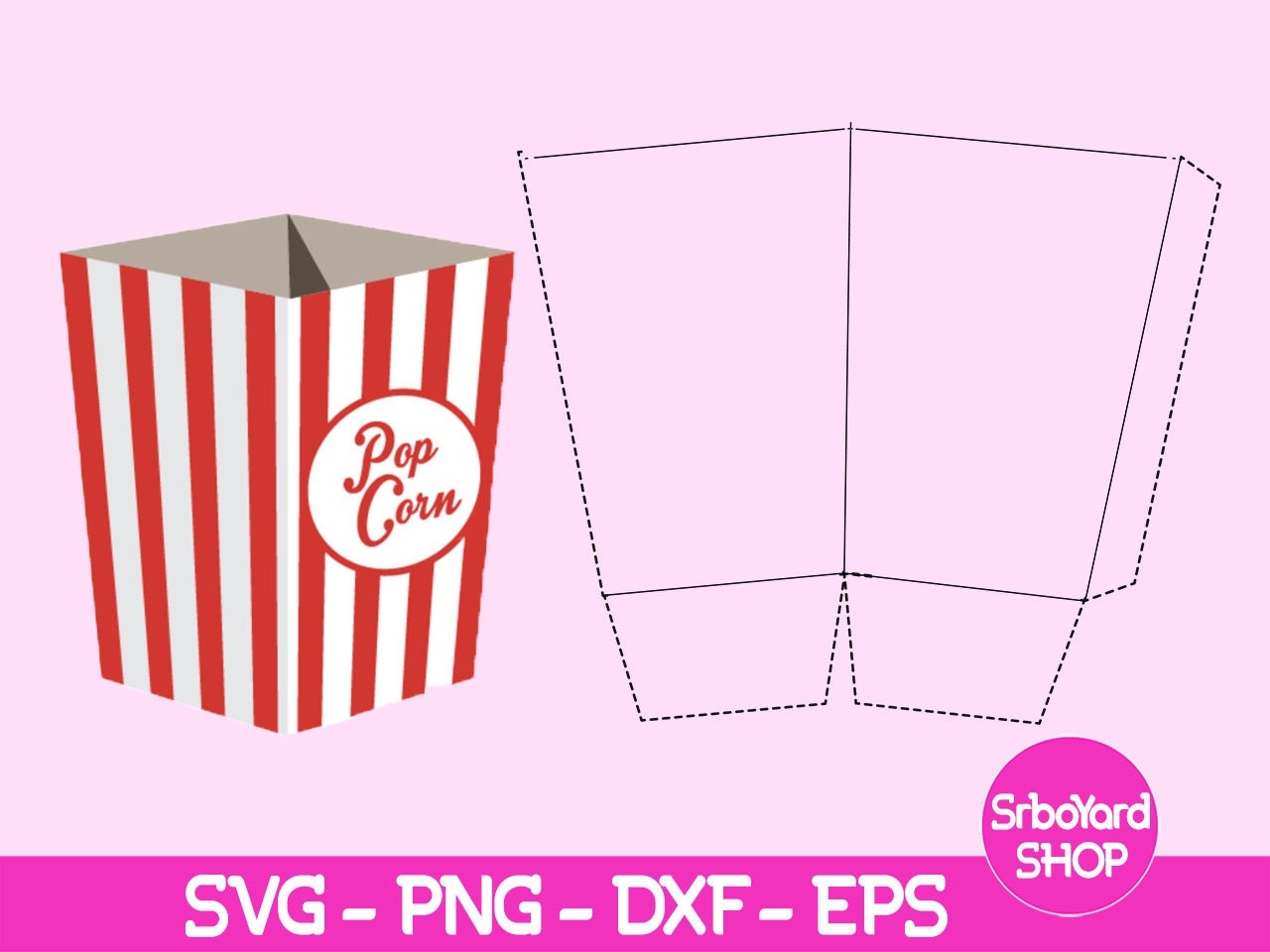 Popcorn Bucket Template Printable