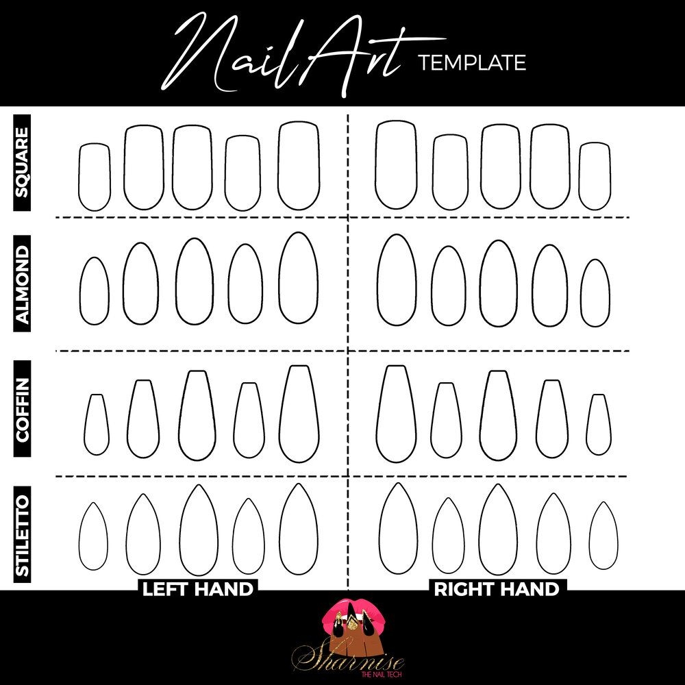 Practice Sheet Sharnise The Nail Tech Nail Stencils Printable Nail Art Practice Sheet Printable Nail Art Templates