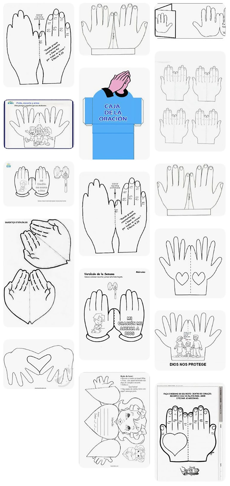 Pray Praying Hands Template SundaySchoolist