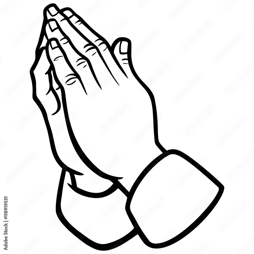 Praying Hands Illustration Stock Vector Adobe Stock