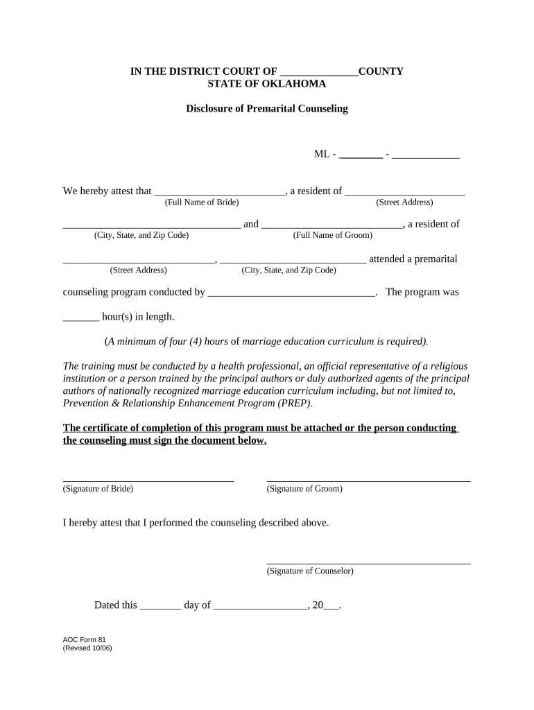 Free Printable Marriage Counseling Certificate Template