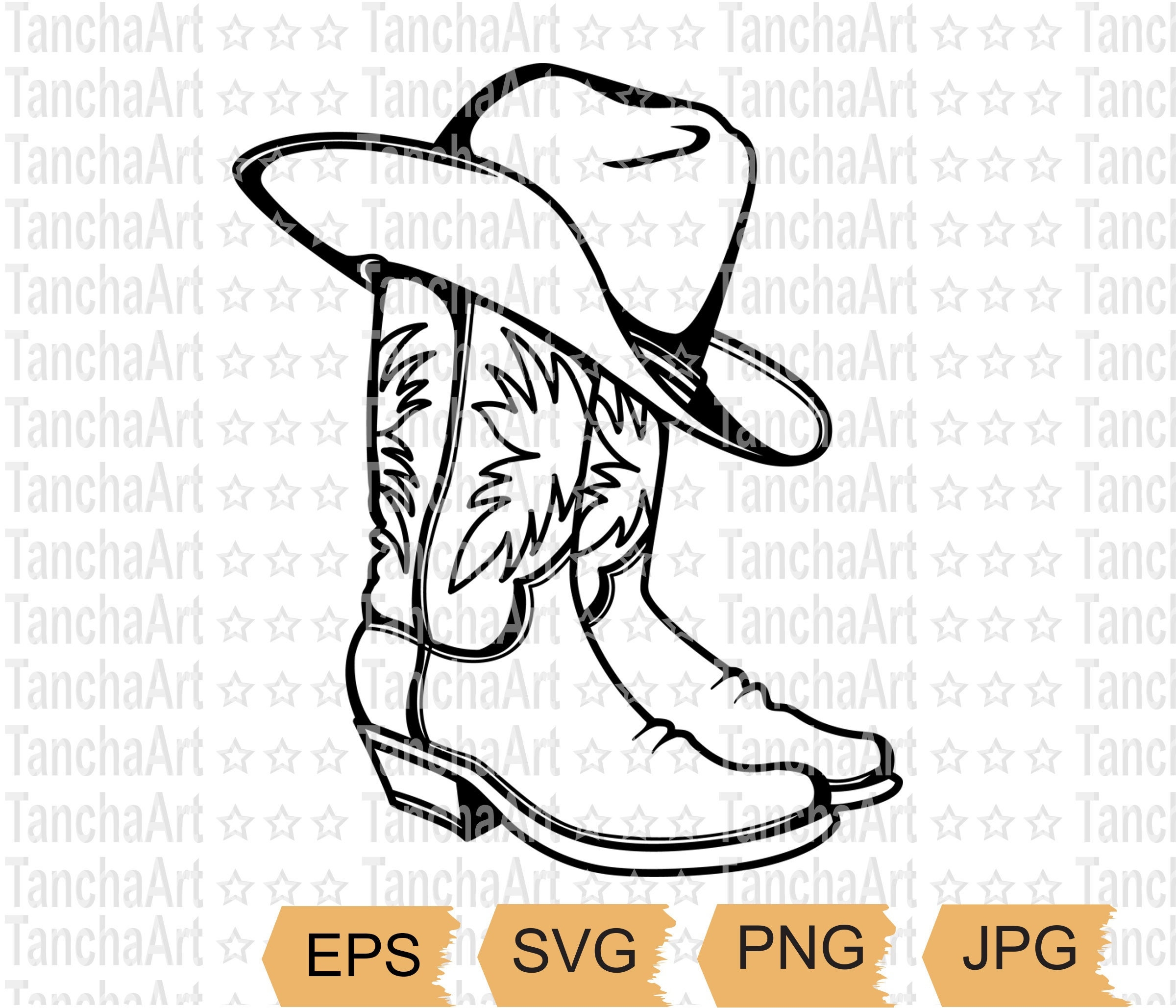 Cowboy Boot Printable Template
