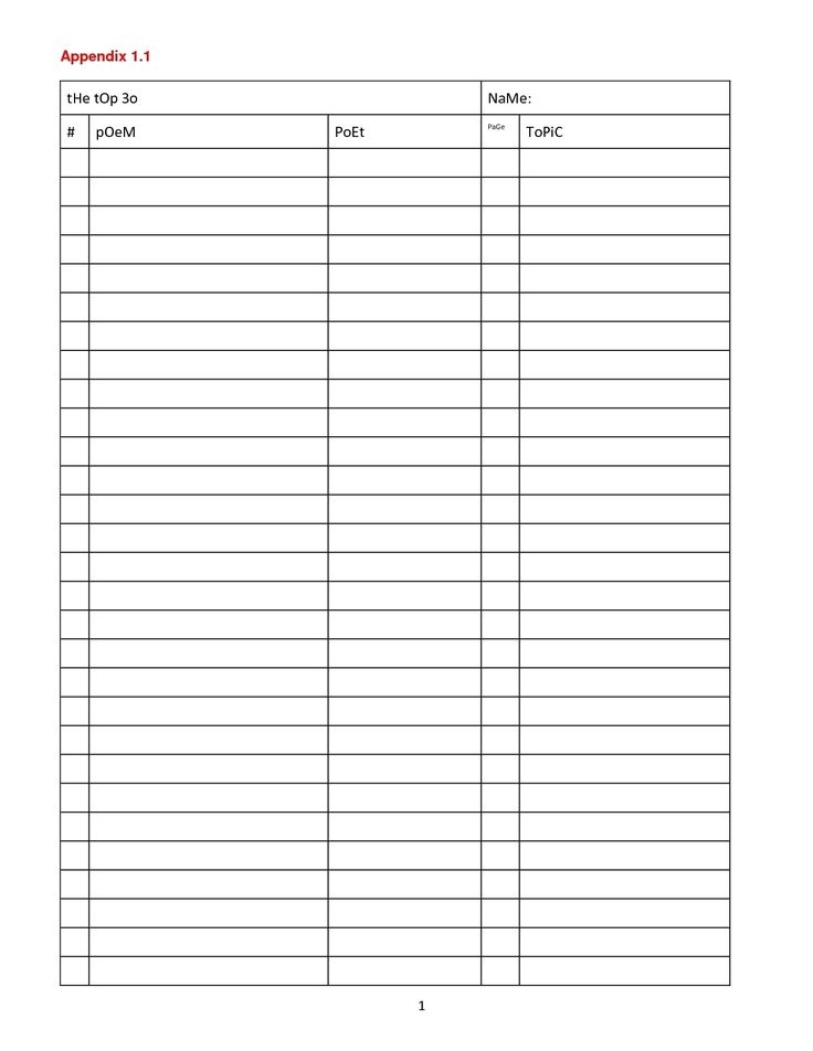 Printable 3 Column Template
