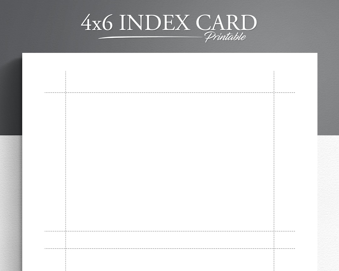 Printable Index Card Template