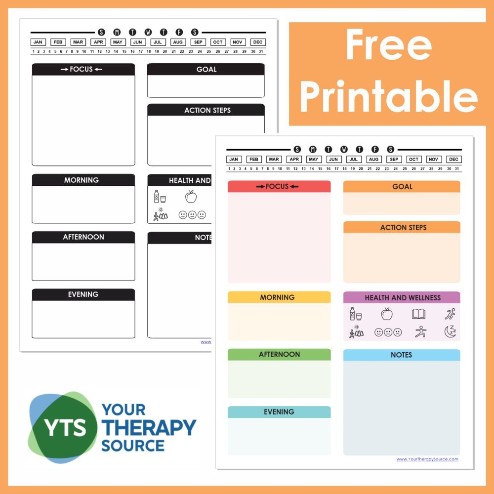 Printable Adhd Schedule Template