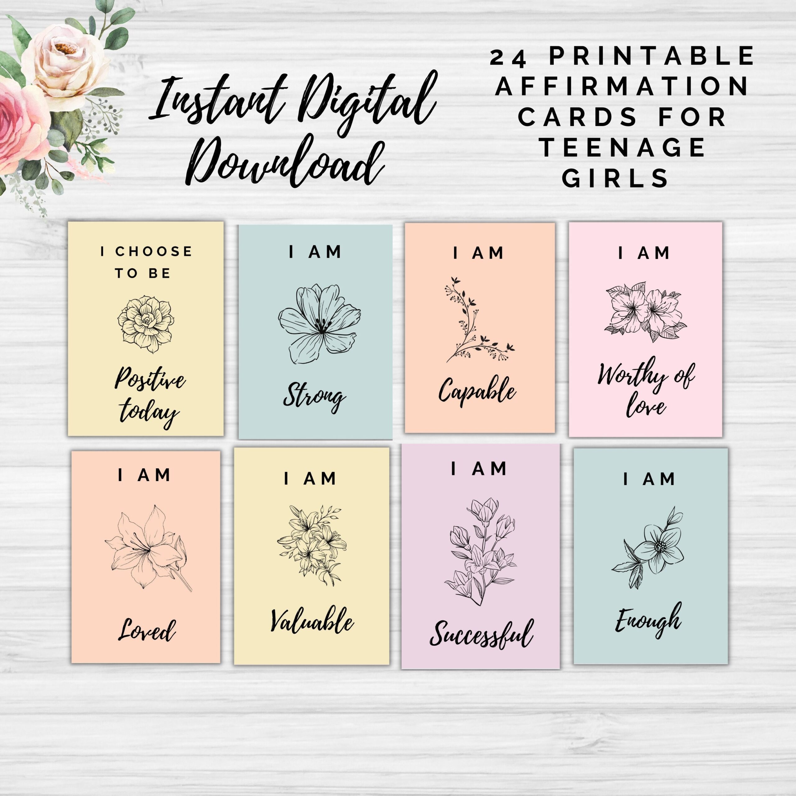 Printable Affirmation Card Templates