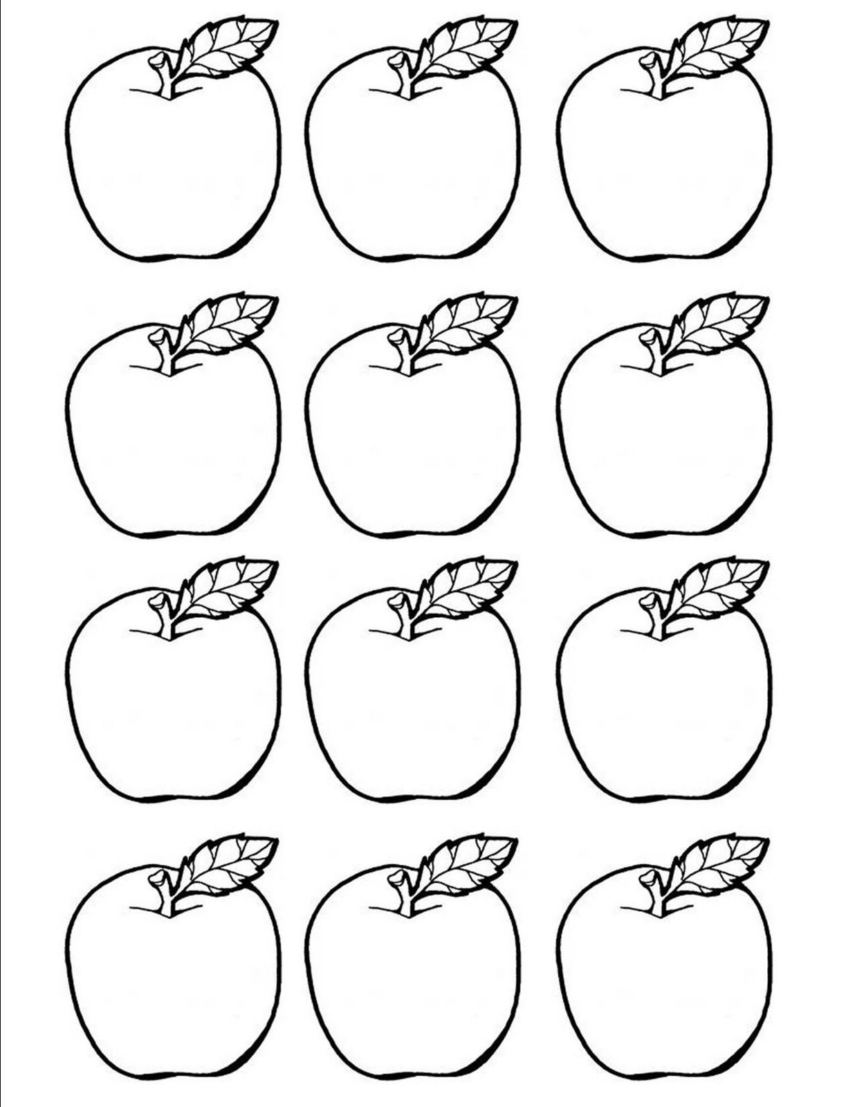 Printable Apple Cut Outs Sketch Coloring Page Apple Coloring Pages Apple Lessons Apple Template