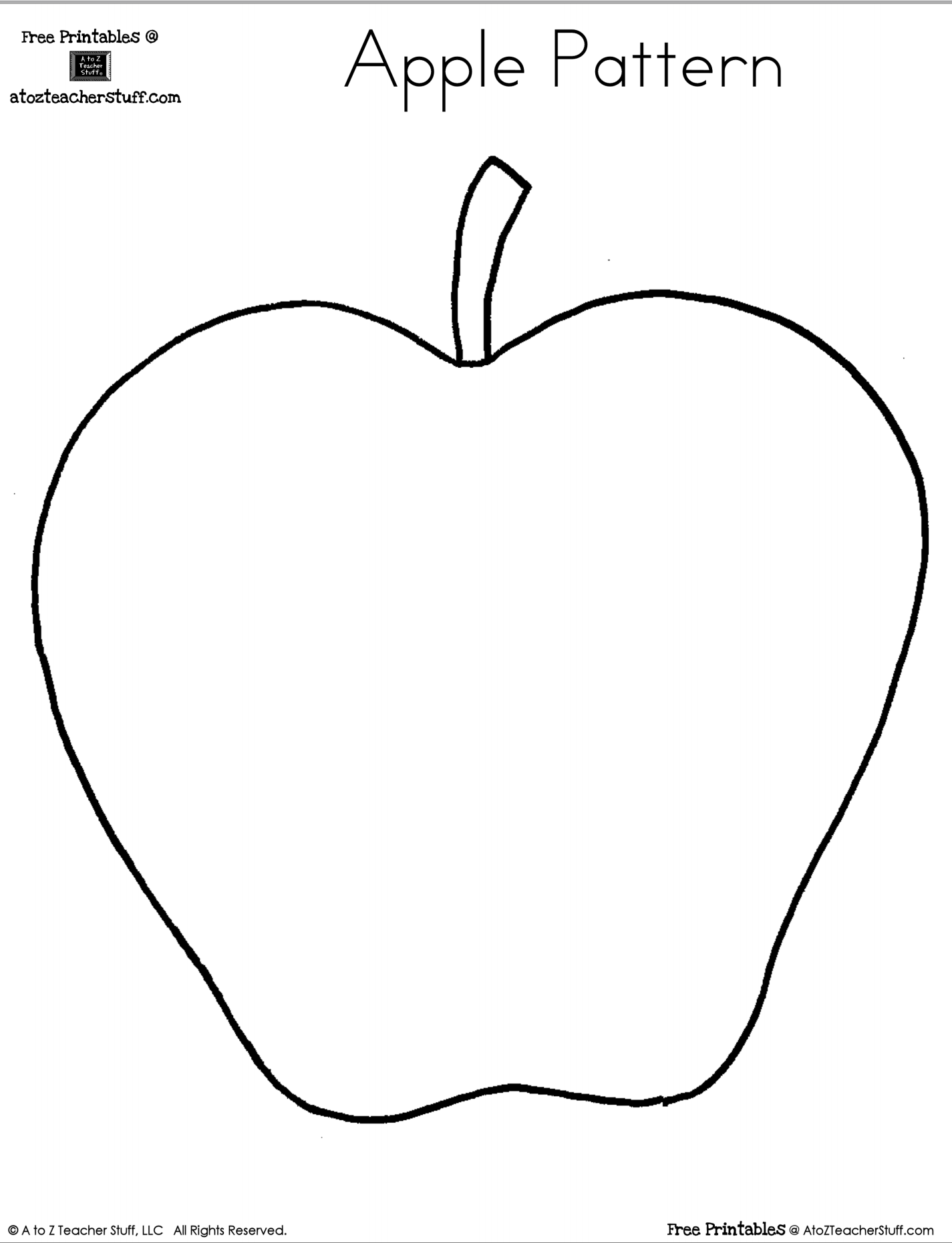Apple Template Printable Free