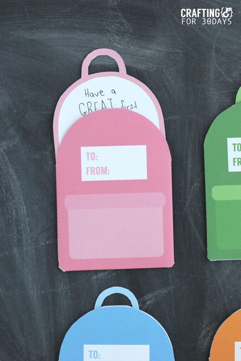 Printable Backpack Craft Template