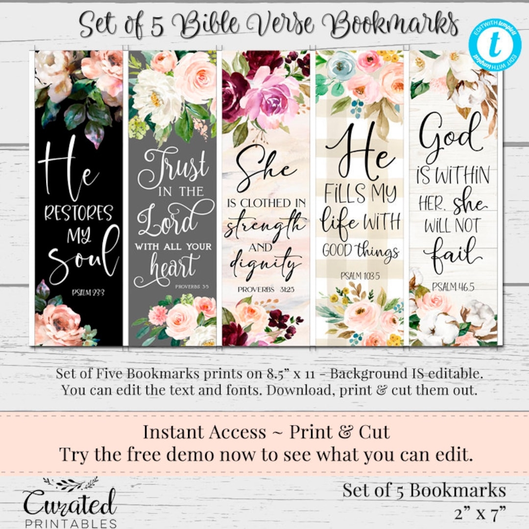 Printable Bible Bookmark Template