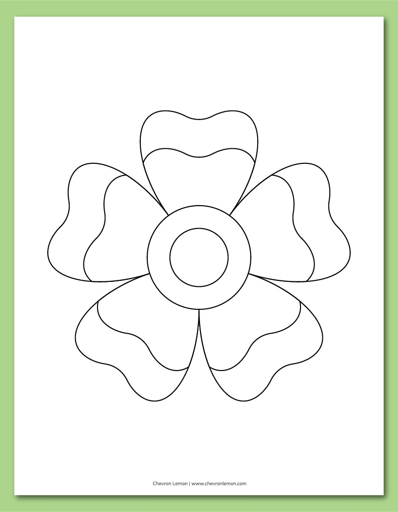 Big Flower Template Printable