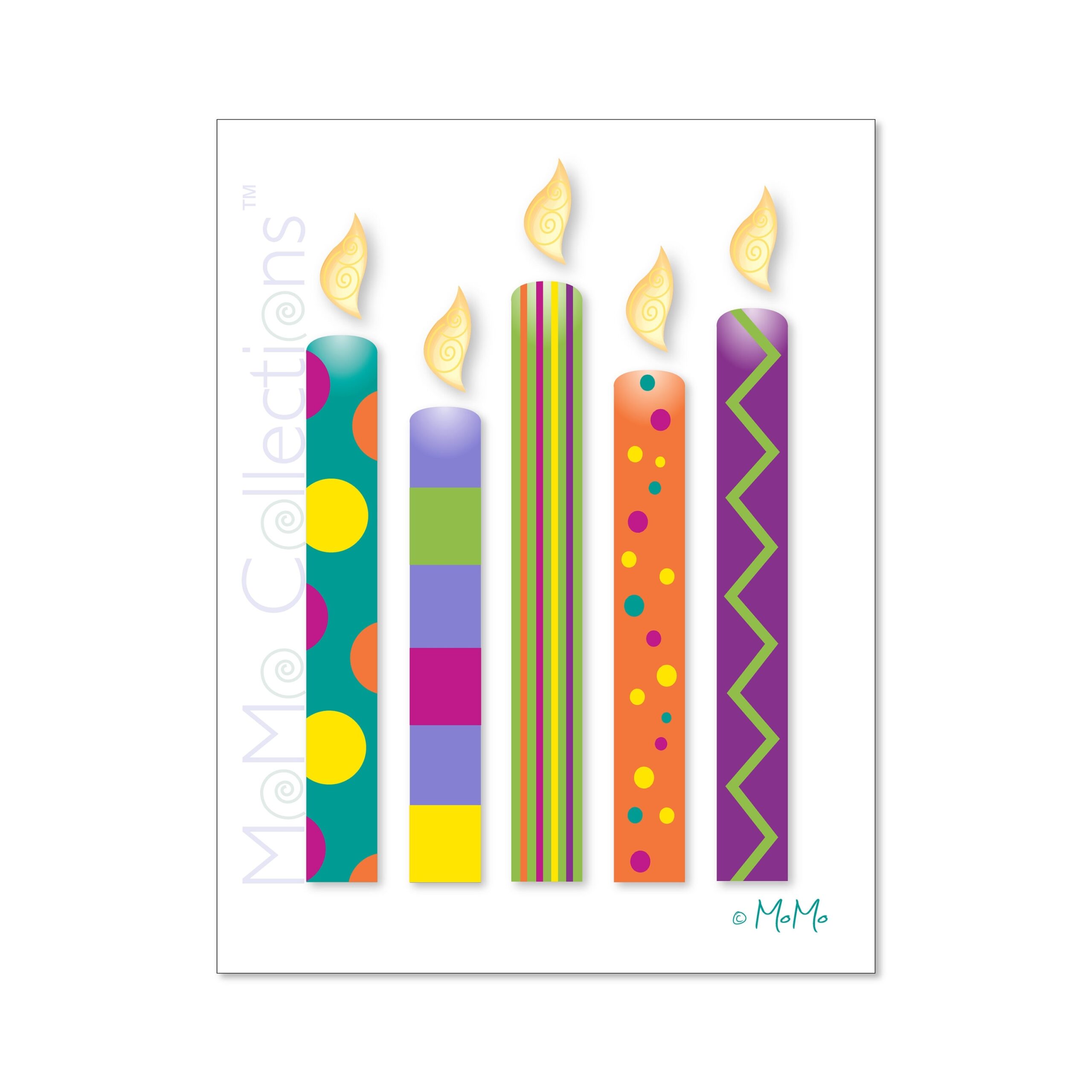 Printable Birthday Card Birthday Candles Digital Download Card Original Colorful Designs Catchy Verses For Her Him Friend Family Etsy
