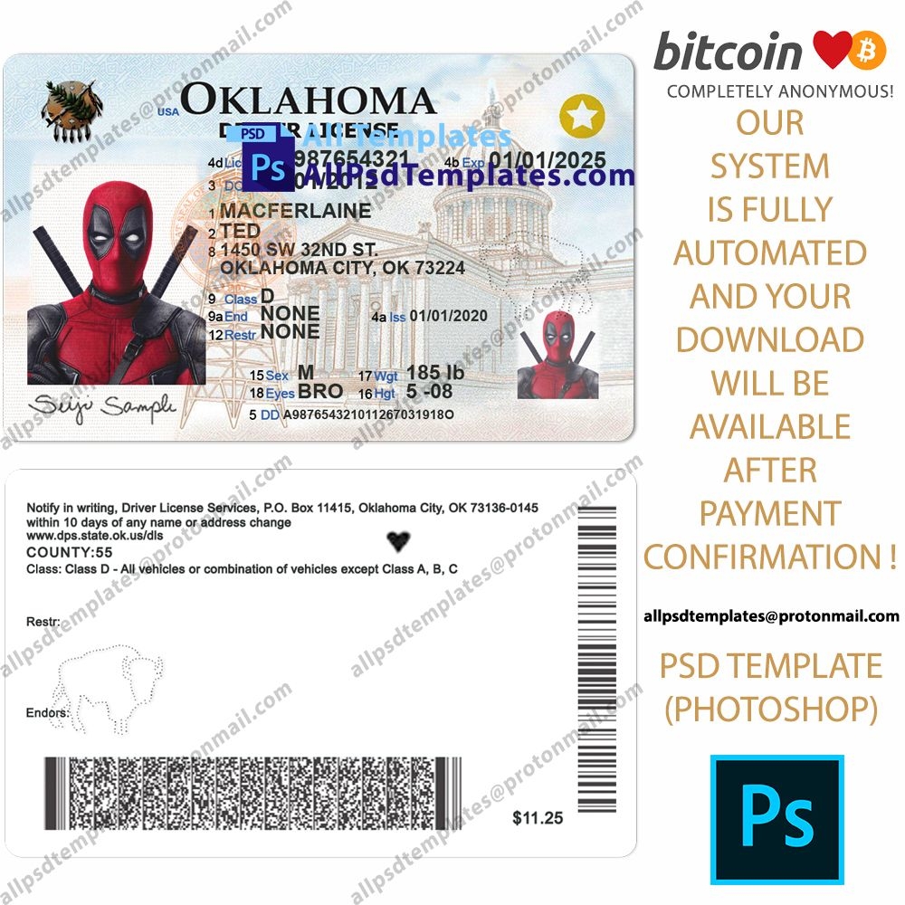 Printable Blank Oklahoma Temporary Tag Template