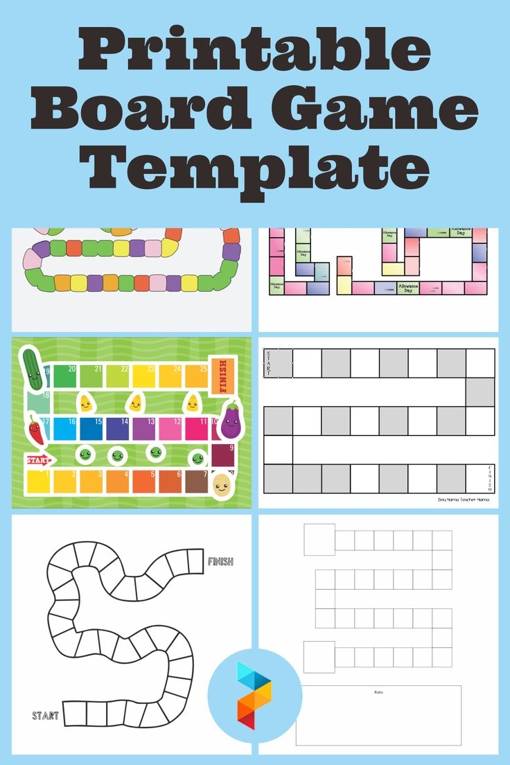 Printable Board Game Template Board Game Template Printable Board Games Math Board Games