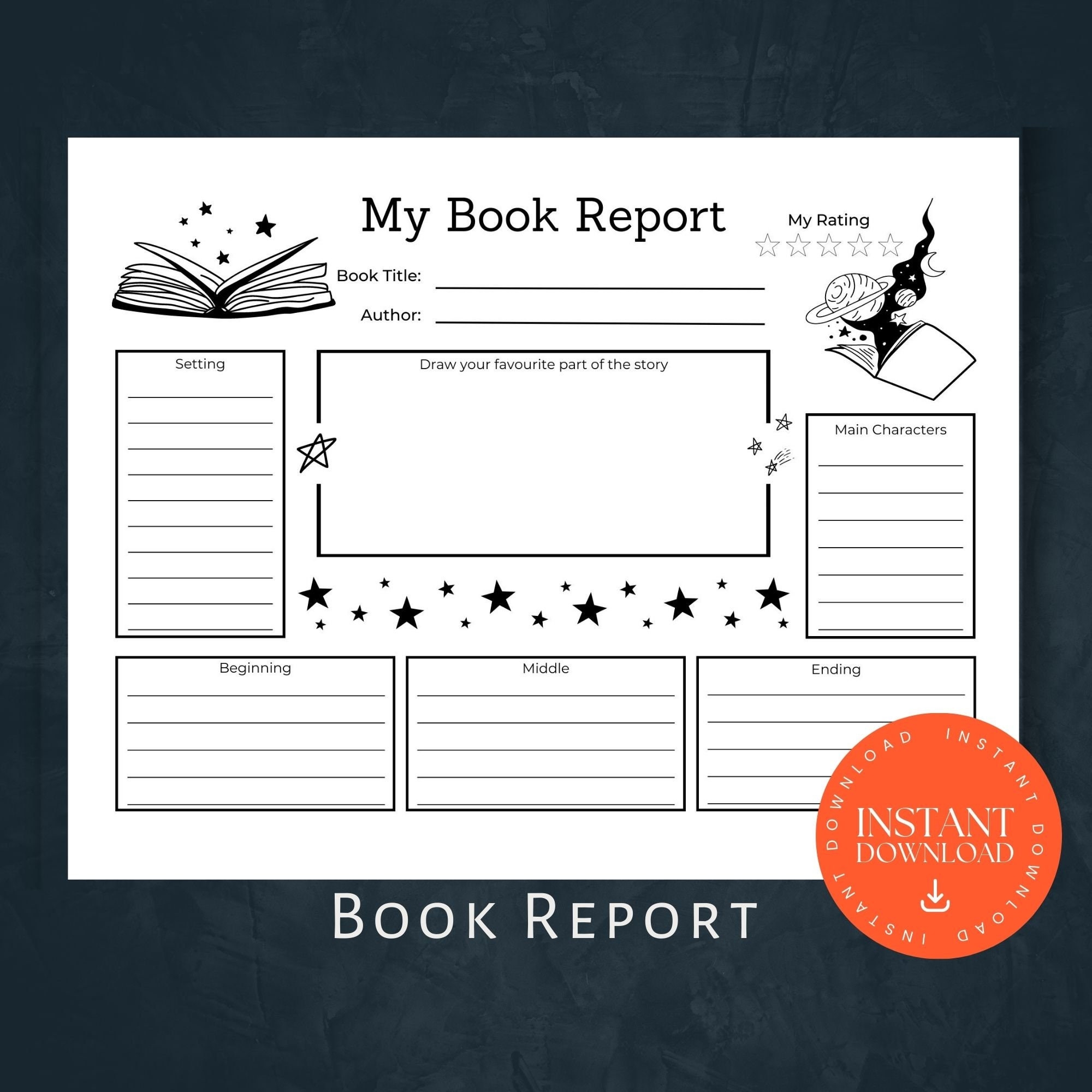 Printable Book Report Template