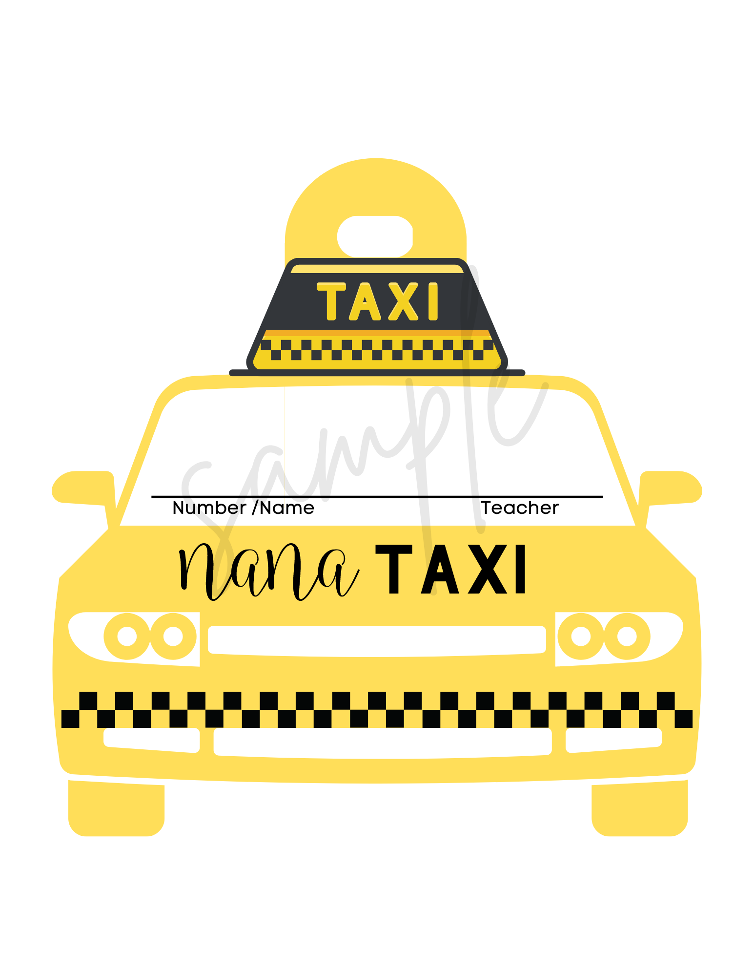 Printable Car Rider Hang Tag From Under A Palm Tree