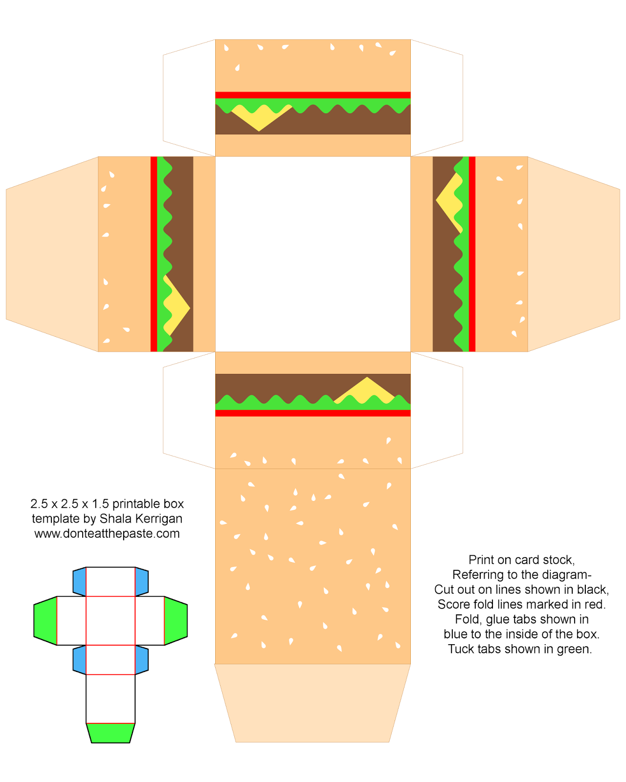 Cute Printable Box Template