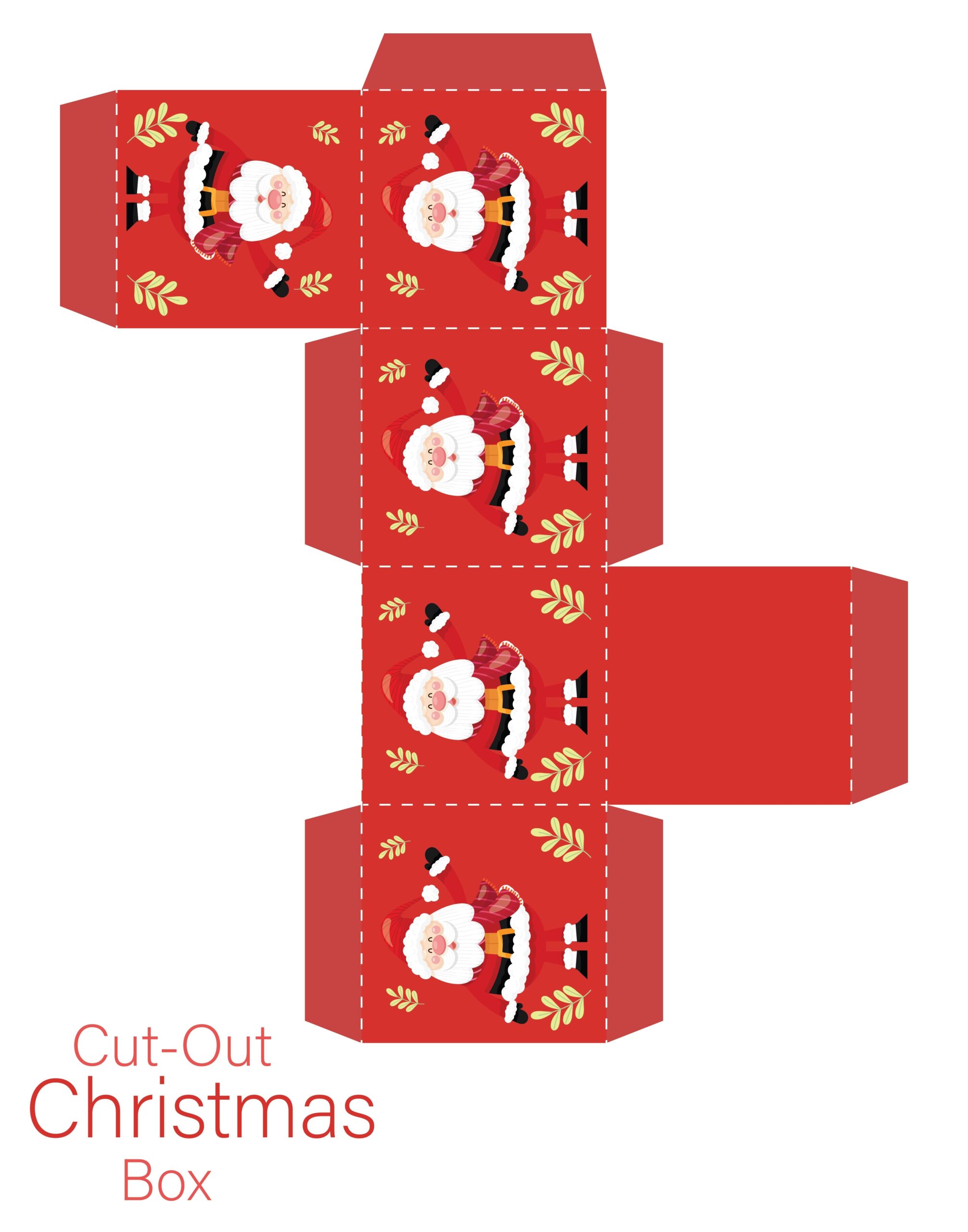 Printable Christmas Box Christmas Gift Box Template Gift Box Template Gift Box Template Free