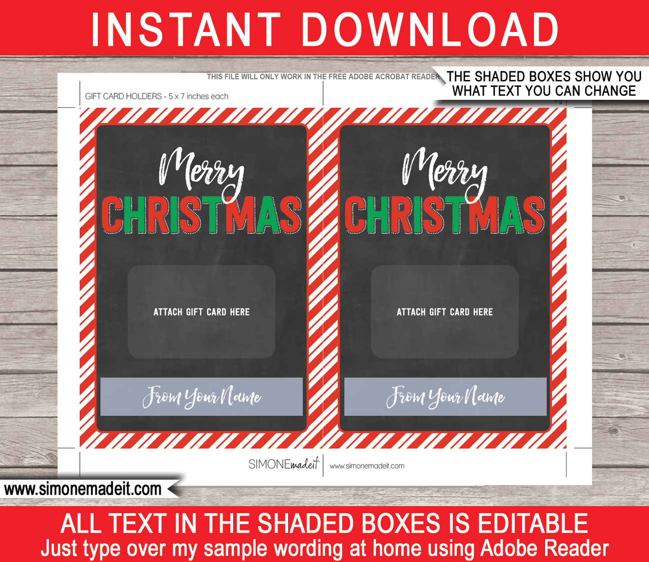Free Printable Gift Card Holder Templates