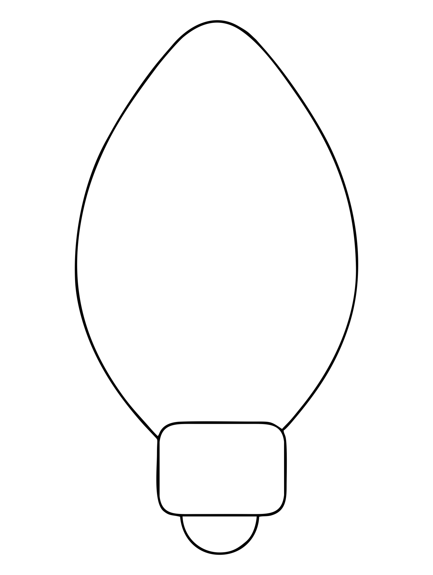 Light Bulb Printable Template