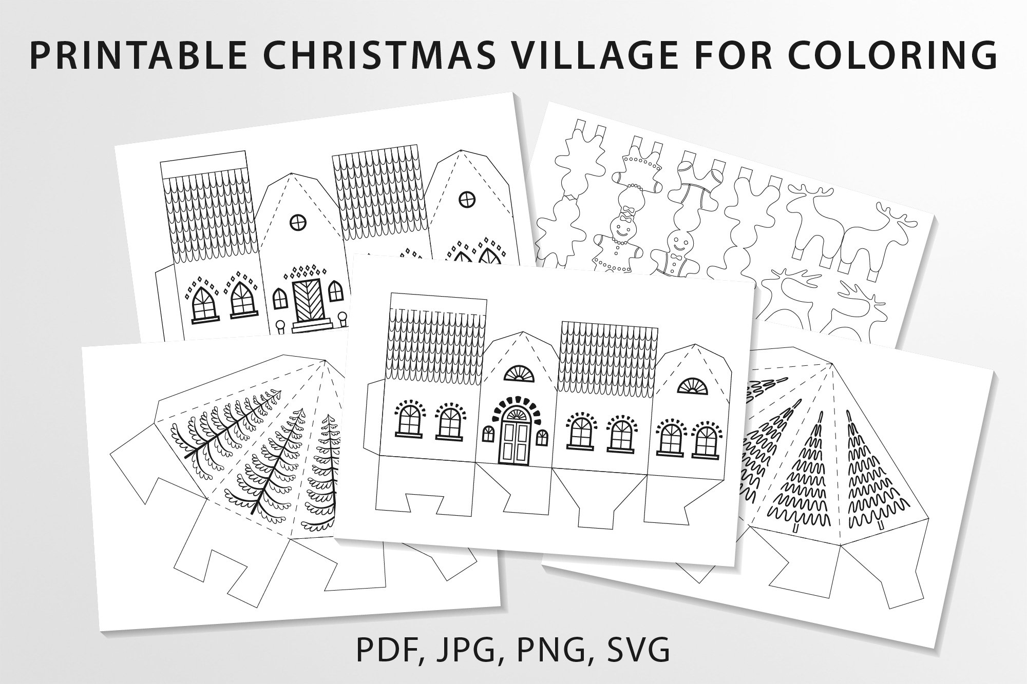 Christmas Village Template Printable