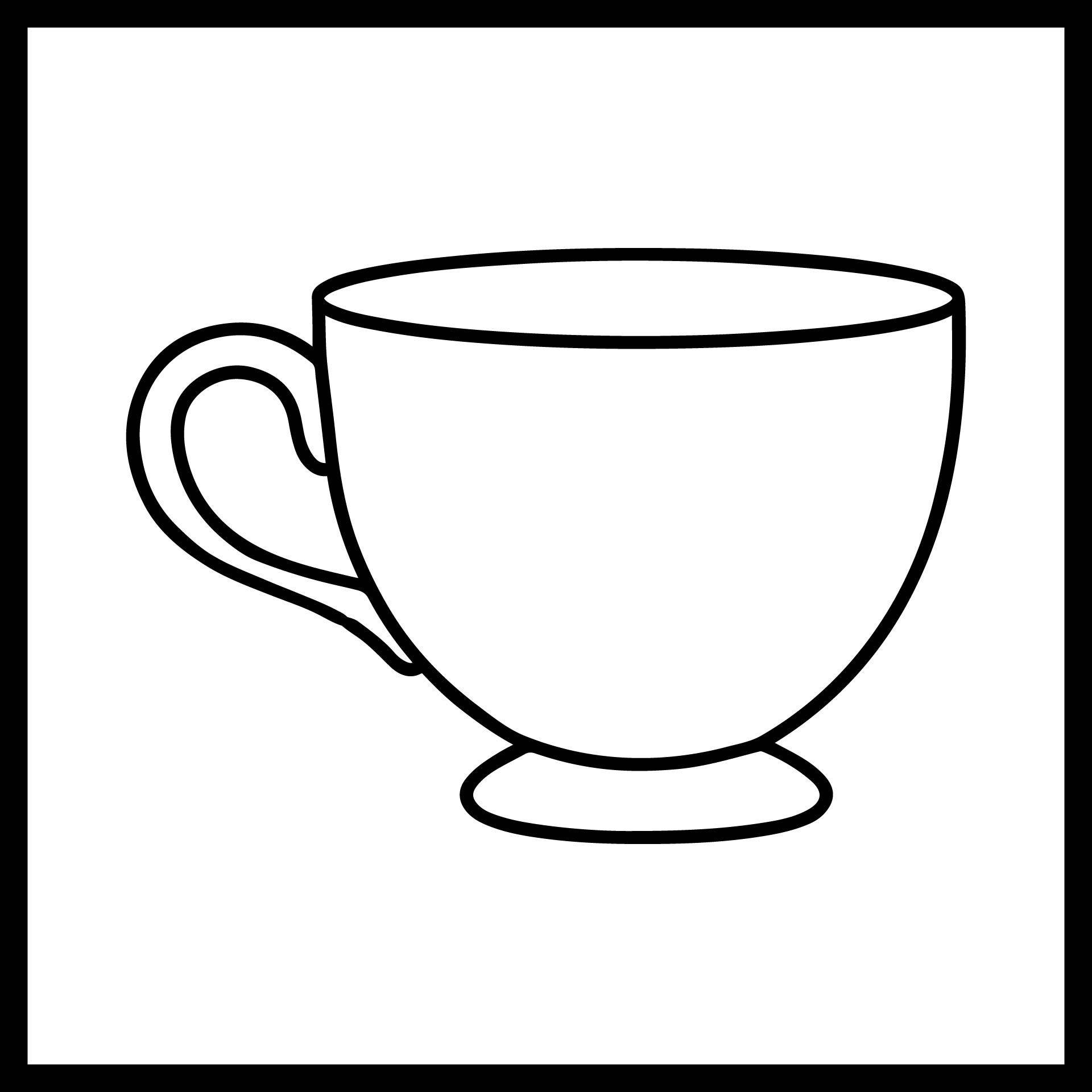 Printable Coffee Cup Template Paper Tea Cups Tea Cup Drawing Printable Cups