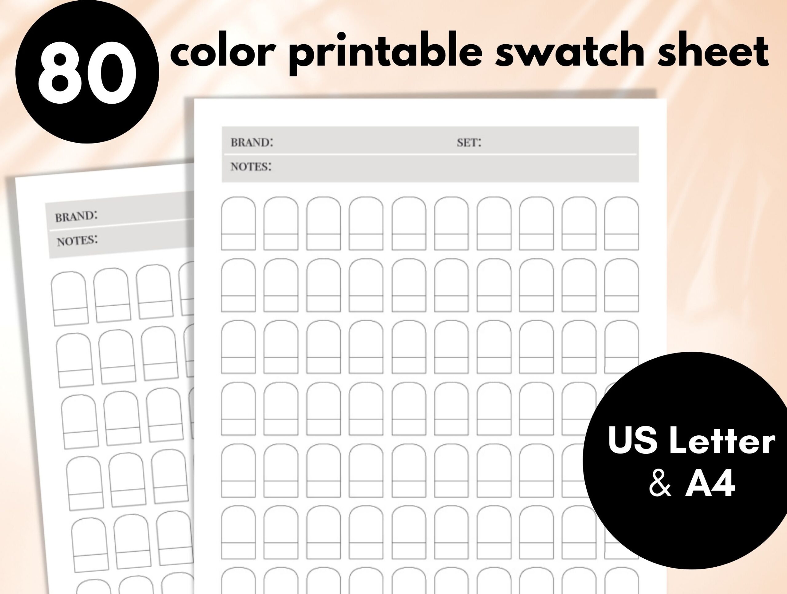 Printable Marker Swatch Template