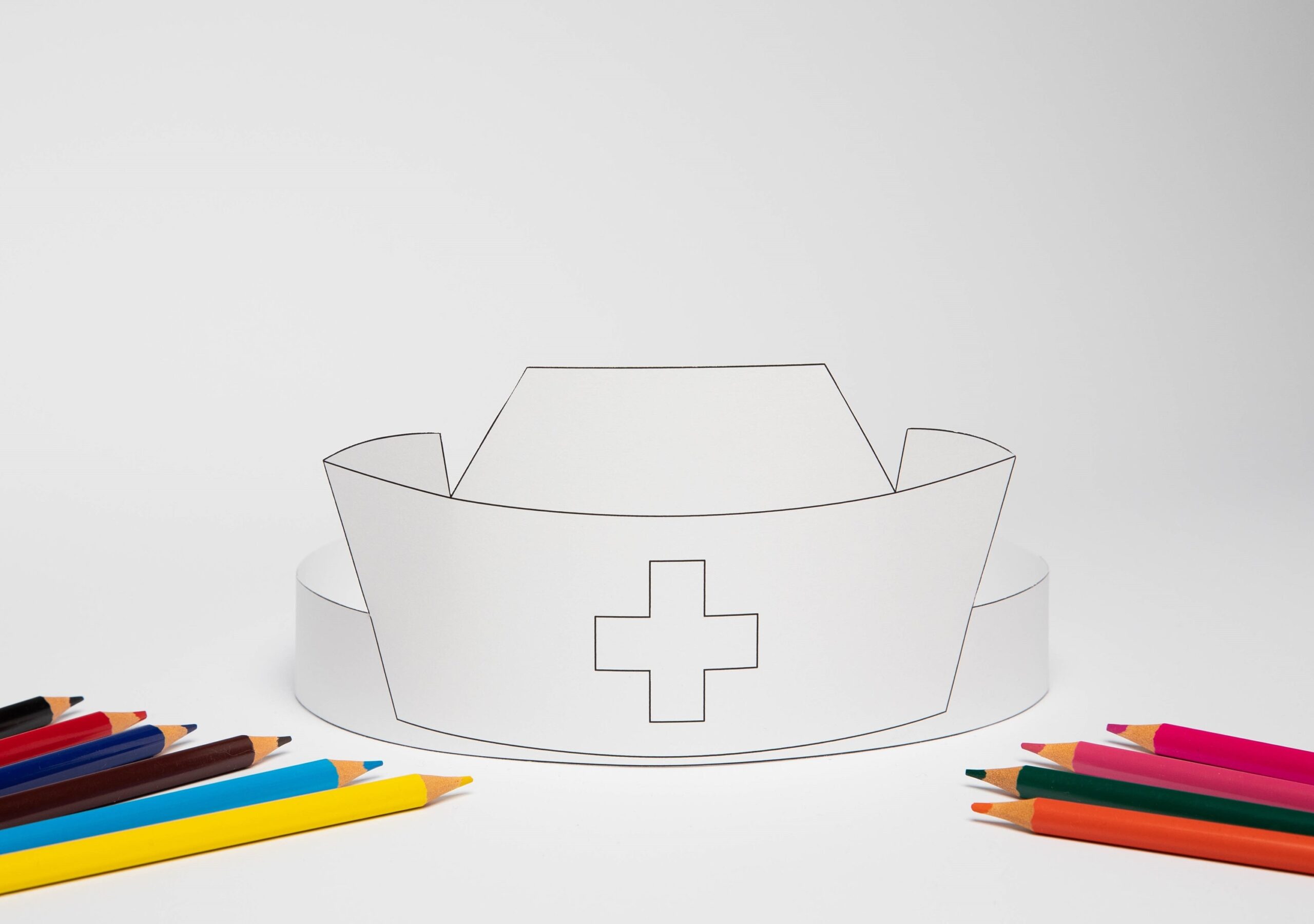 Paper Printable Nurse Hat Template