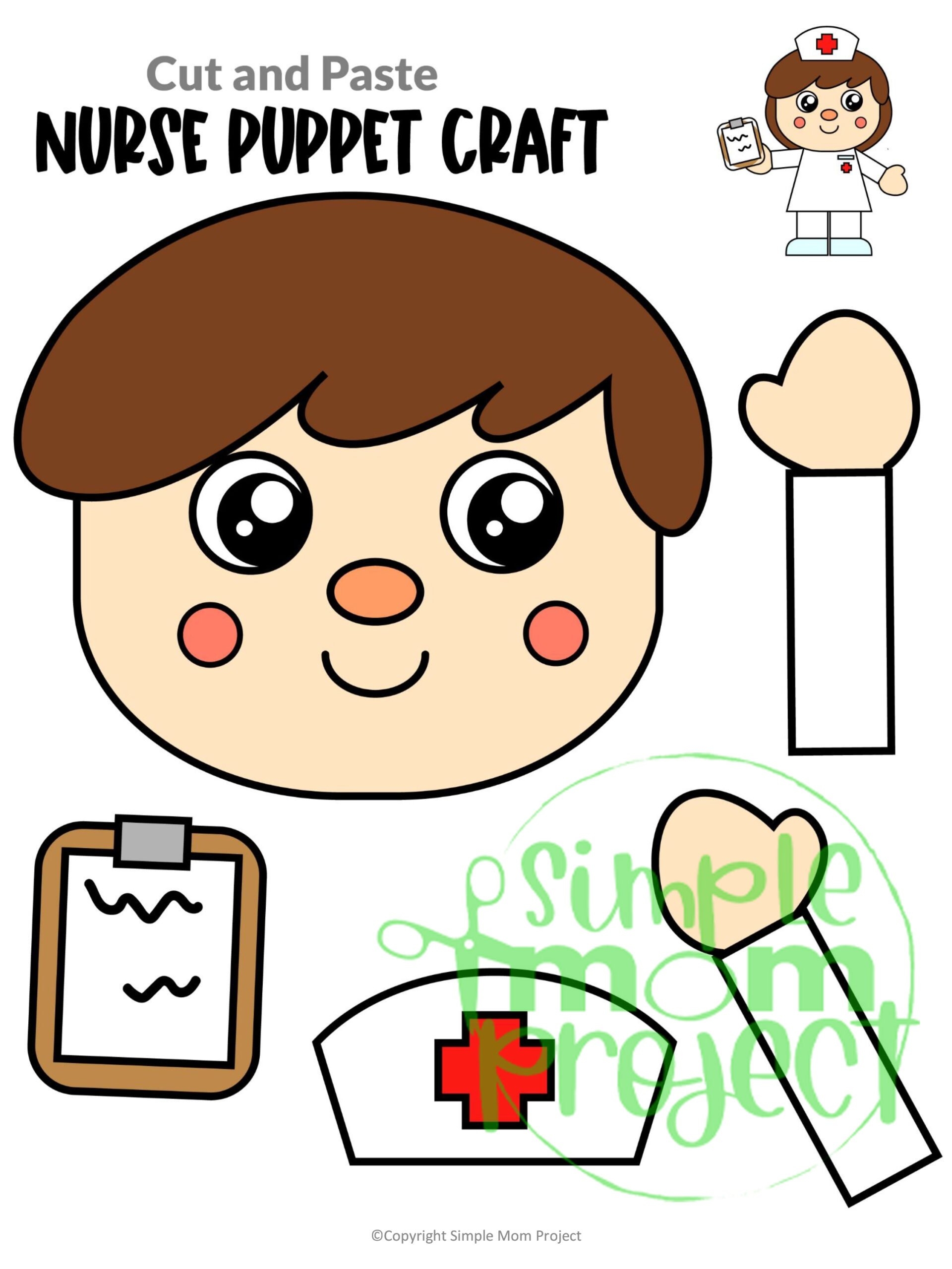 Printable Community Helper Puppet Craft Templates Simple Mom Project