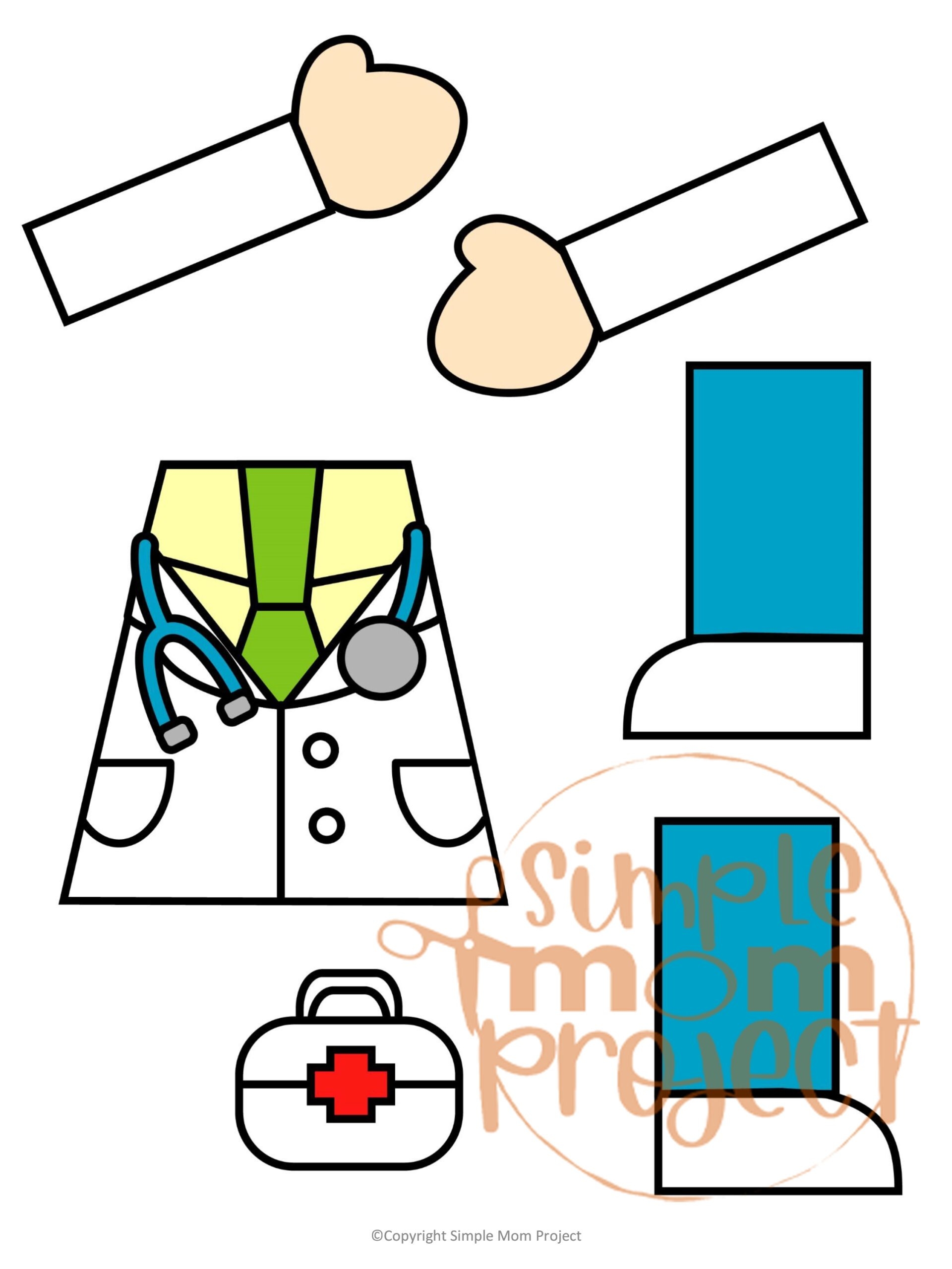 Printable Community Helper Puppet Craft Templates Simple Mom Project